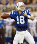Peyton Manning throwing a pass as a Colt.